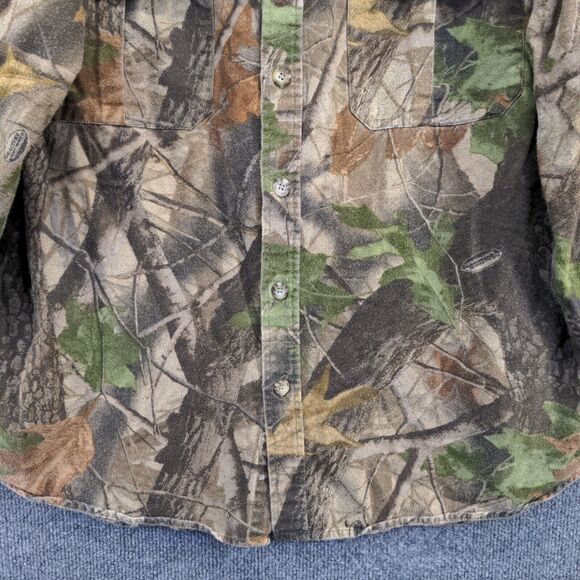 Wells Creek Men's Button-Up Hunting Shirt Camo XL Hardwood Greens Outdoor - Picture 4 of 11